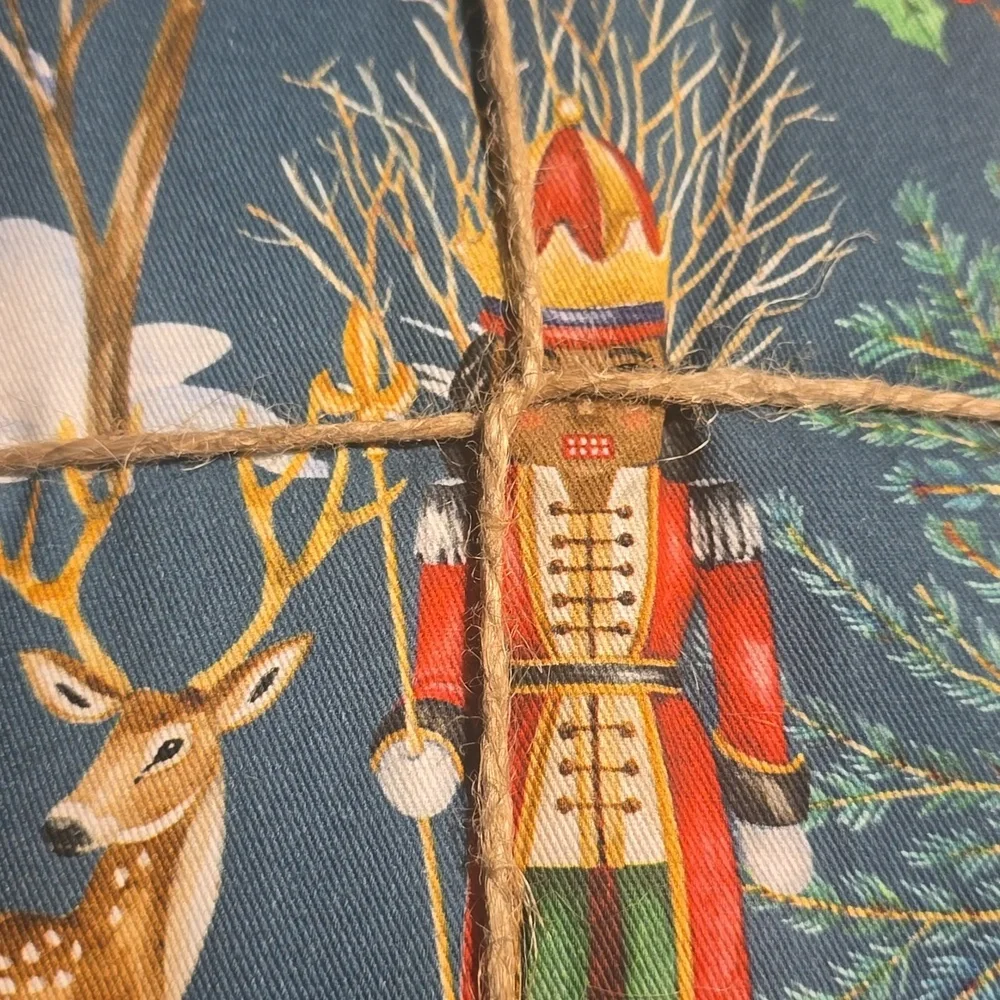 3 Sur La Table Nutcracker Napkins - Red and Blue, 3 Sets Of 4